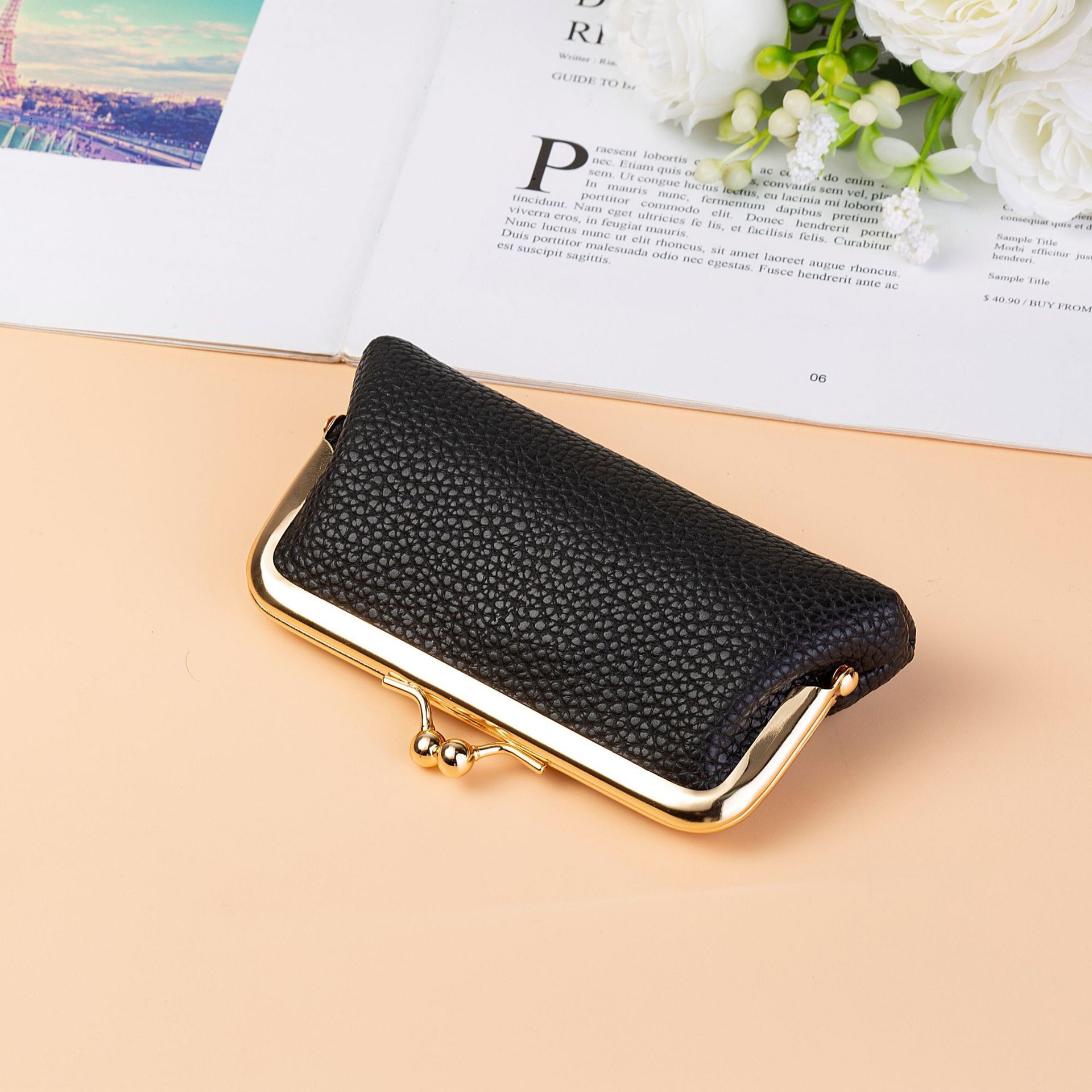 Retro Luxury Wallet New Fashion Leather Wallet Coin Purse For Women Multifunctional High-end Lipstick Designer Wallet Bag Mini Key Storage Bag Lady Pu