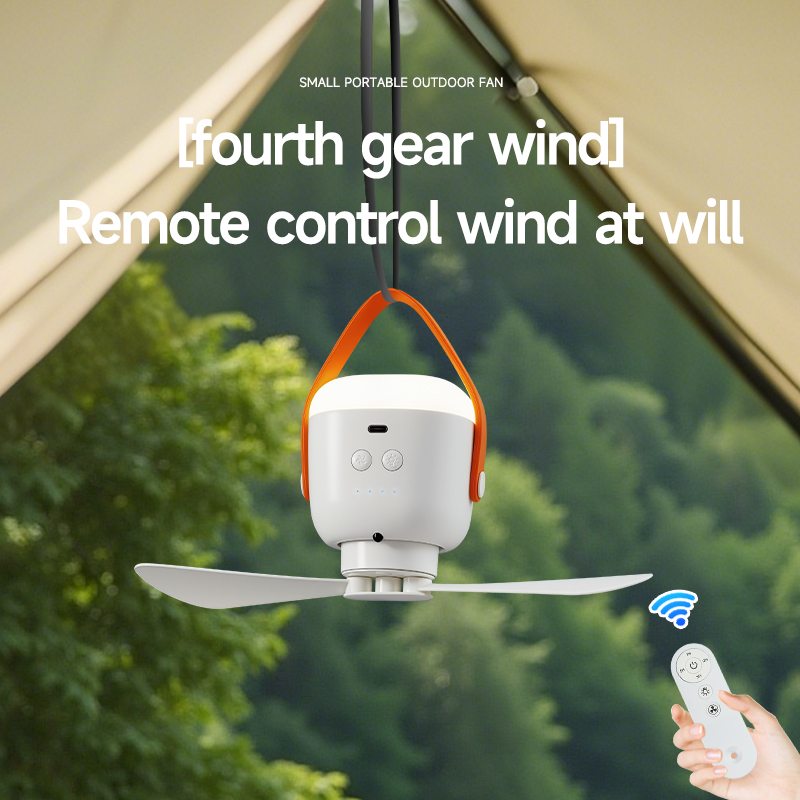 Portable Air Conditioner Unit Combining Small Ceiling Fan, Mobile Charger, Music Player & Ultra Long Range IR Controller