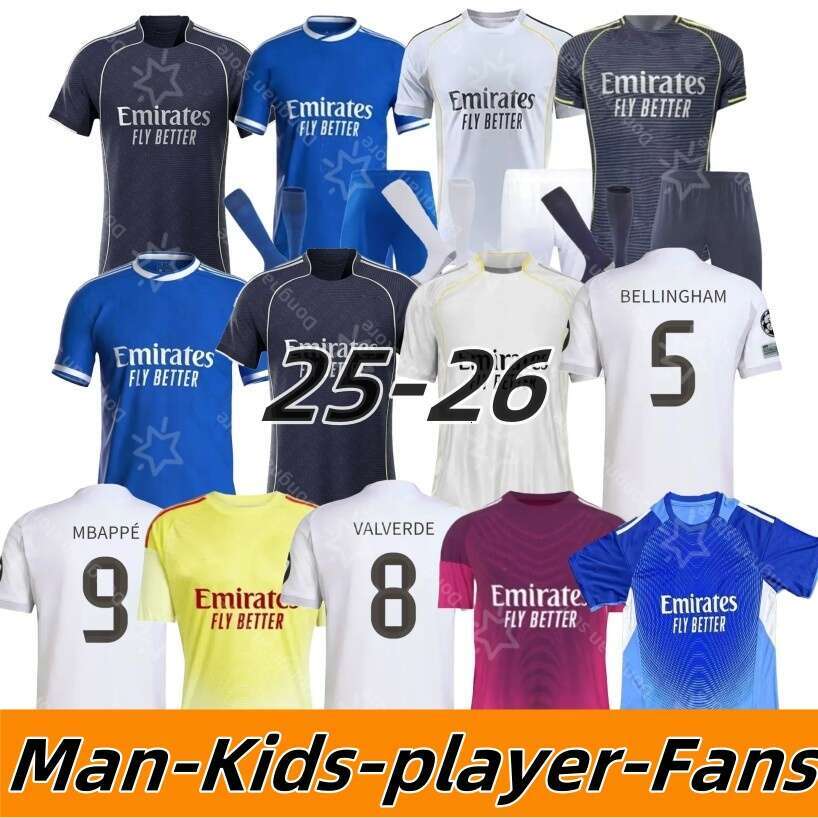 3xl 4xl MBAPPE reals madrids 25 26 BELLINGHAM football shirt VINI JR Valverde RODRYGO 10 MODRIC 15 Arda Guler Camavinga kids fans player adults kit shirt