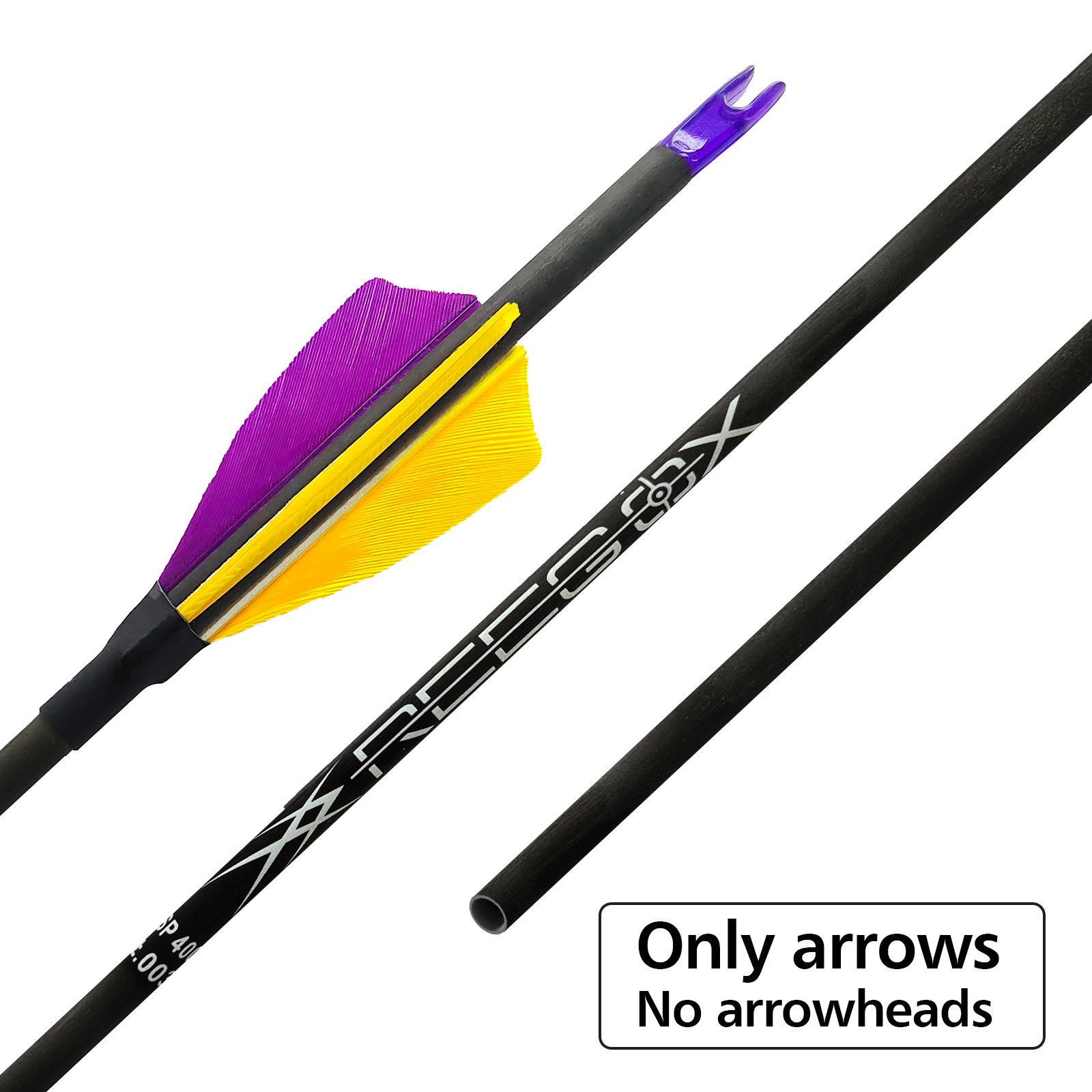 Hunting Arrows without Arrowheads 31inch Turkey Feathers Carbon Archery Arrows 12Pcs 4.2mm Training Arrows for Recurve Bow & Compound Bow Spine 350-15