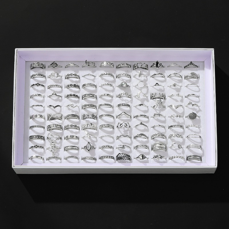 Womens Cluster Earrings Set - 45 Piece Lot of Alloy Index Fingertip Rings for Trendy Fashion Accessory