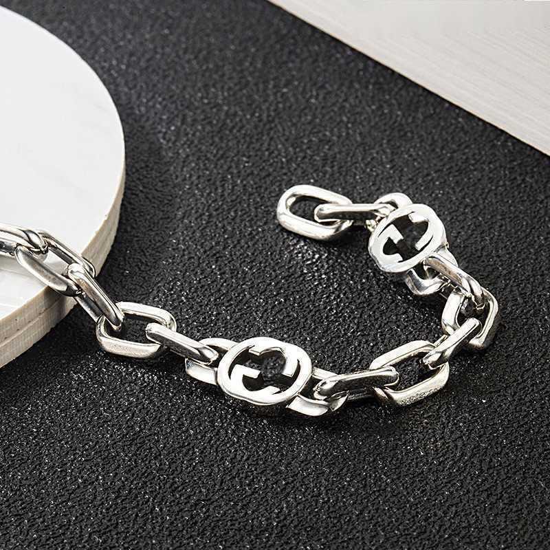 Designer European popular 925 sterling silver fashion men and women couple bracelet no box