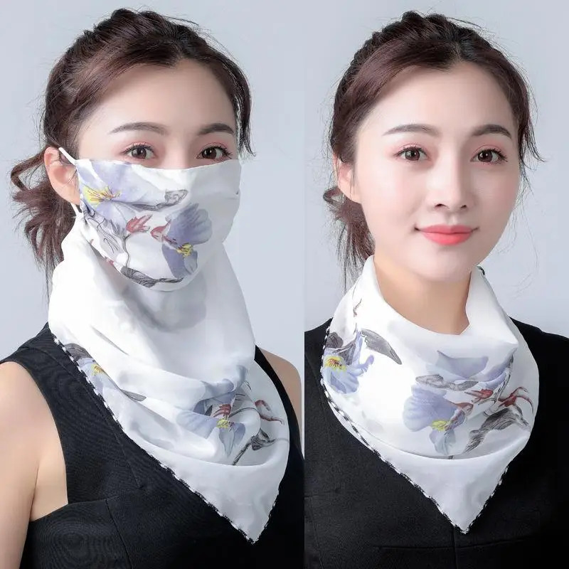 sell mouth mask Lightweight Face Mask scarf Sun Protection Mask Outdoor Riding Masks Protective silk Scarf Handkerchief 250624