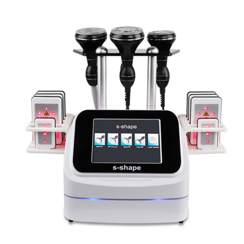 Professional 6 in 1 40K Cavitation Ultrasonic S Shape Cavitation 30K Vacuum Rf Body Slimming Machine for Beauty Salons