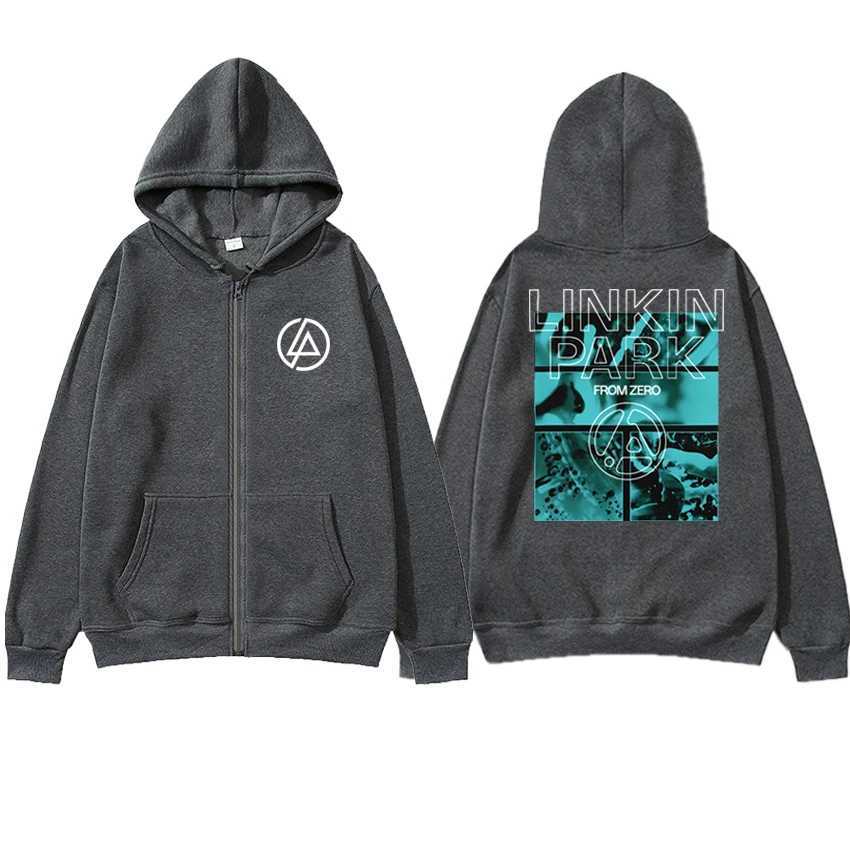 New in Linkin Park From Zero World Tour 2025 Zipper Hoodies Men women vintage hip hop streetwear Unisex Fleece pullover Coat W250630