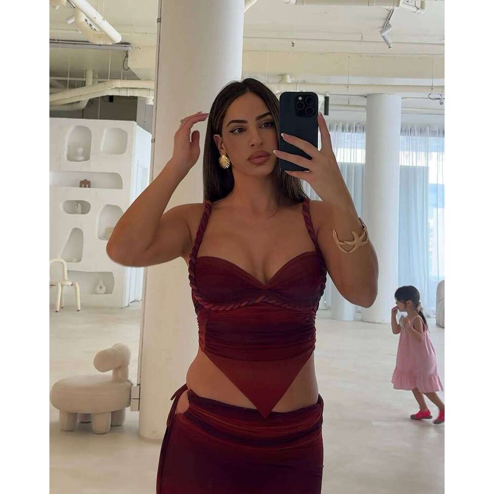 High-quality 3 Pieces Bikinis 2025 New Sets Sexy Push Up Backless Women's Swimsuit Gradient Cover-ups High-end Niche Beach Wear