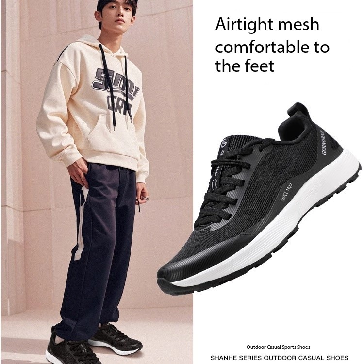 Outdoor leisure shoes, mountaineering cross-country running shoes, sports shoes, men's shoes, mesh breathable, anti-skid, shock-absor.