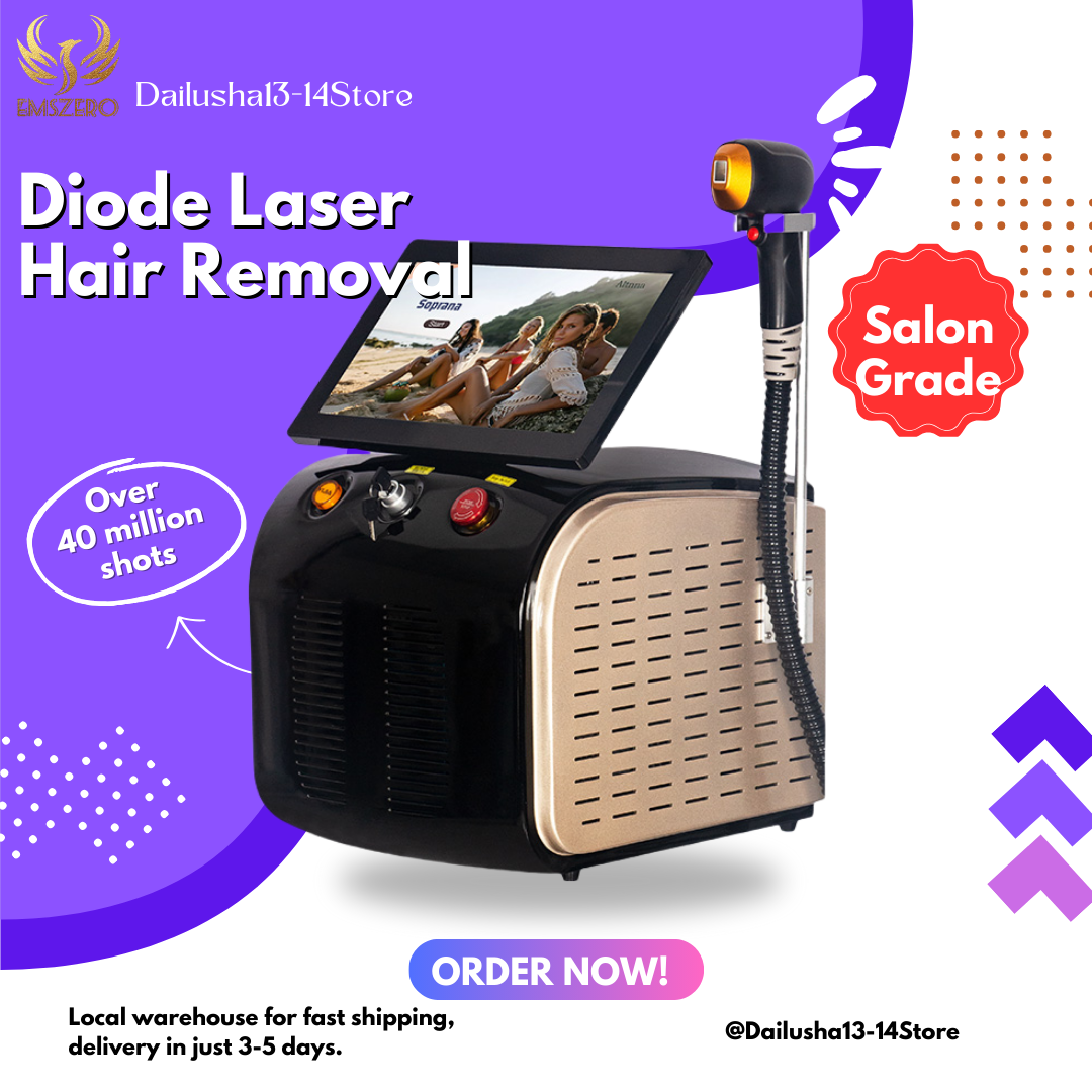 Professional 808nm Diode Laser Remove Hair Machine Ice Titanium Painless Permanent Laser Hair Removal Device Salon-Grade