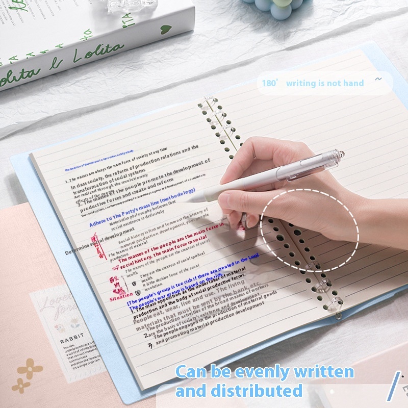 Thickened Detachable Ring Binder Non-Hand-Pressing B5 Loose-Leaf Notebook for Middle and High School Students