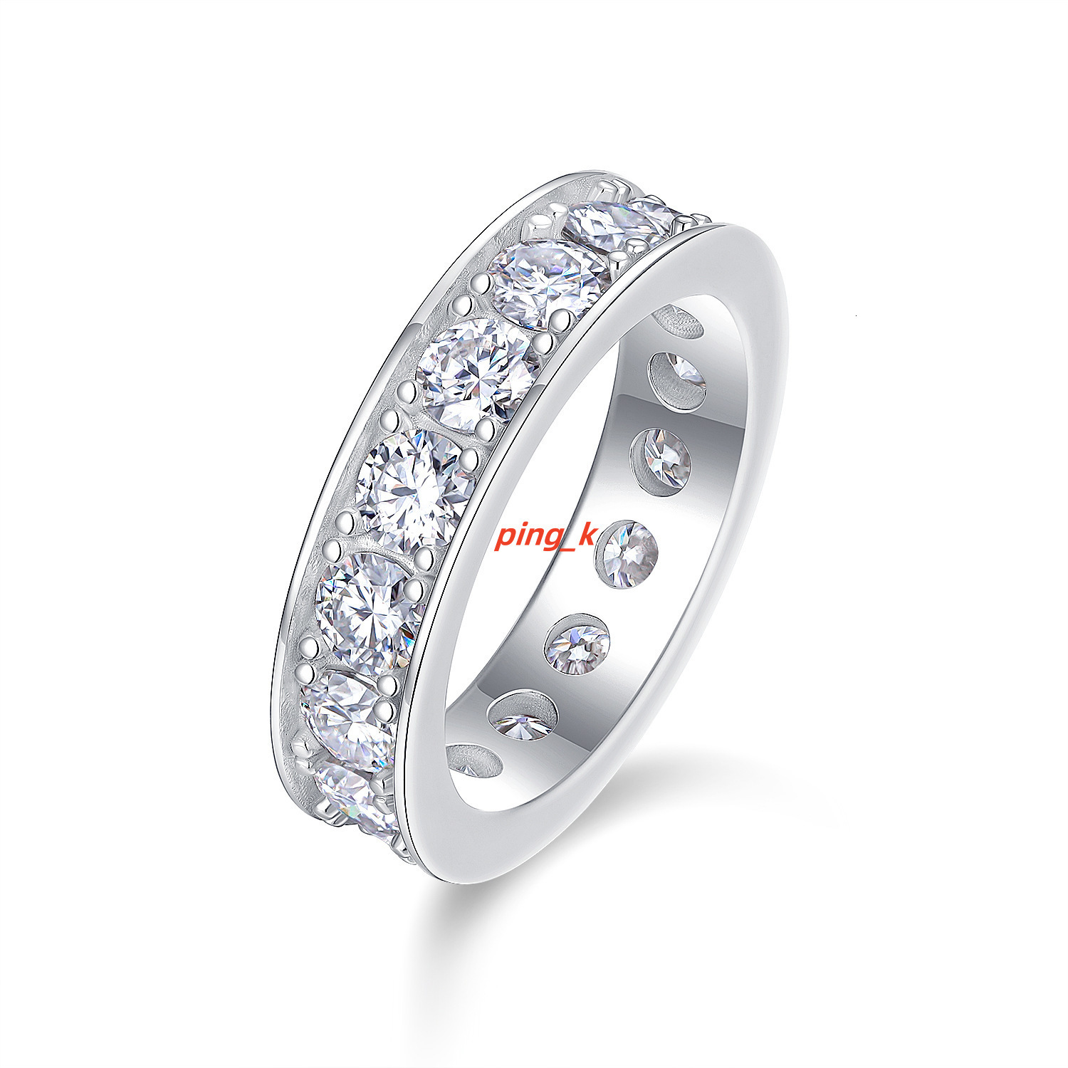Wholesale Moissanite Jewelry White Gold Exquisite S925 Silver Ring Luxury Jewelry Women Wedding Moissanite Rings for Man R13630