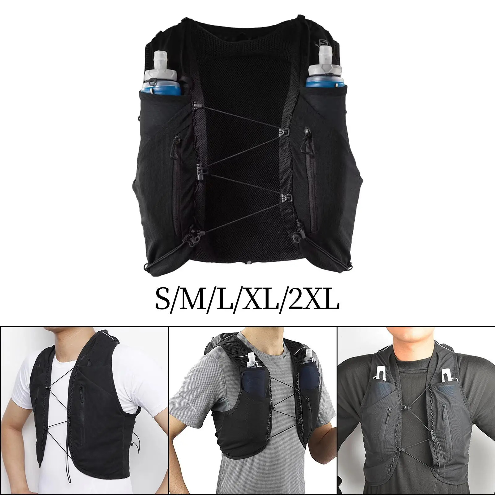 Hydration Vest Daypack Multi Pockets Running Backpack Sport Bag for Men 250624