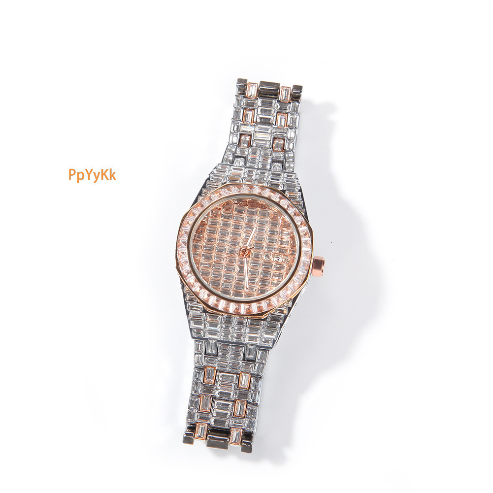 Luxury Jewelry VVS Moissanite Hip Hop New Watch Men's Iced Out Watch Casual Sports Round Dial Wristwatch Accessory Pass the diamond tester