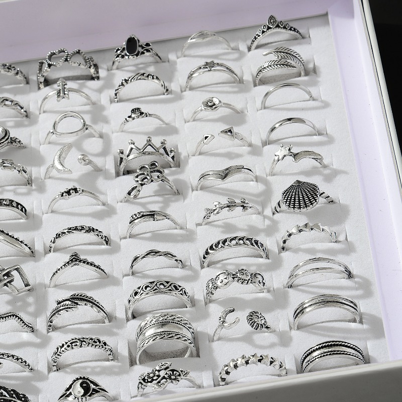 Womens Cluster Earrings Set - 45 Piece Lot of Alloy Index Fingertip Rings for Trendy Fashion Accessory