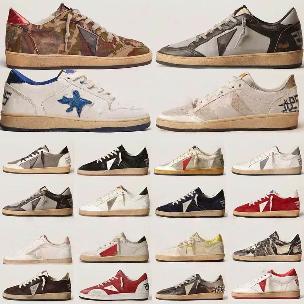 With Box Size 35-47 Designer Platform Mens Shoes Ball Star Shoe Black White Classic Casual Golden Top Sneakers Women Italy Trainers