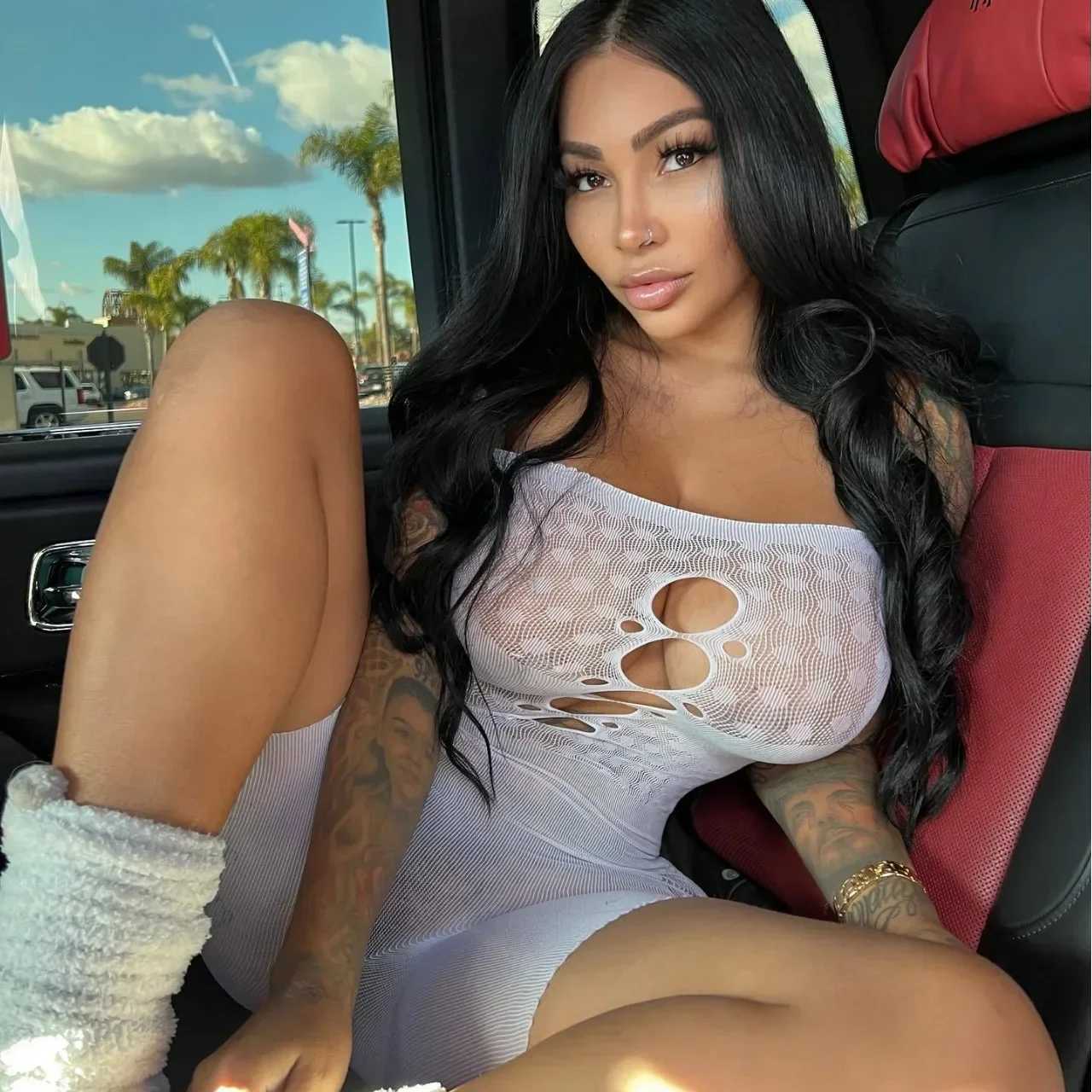 Women Sexy Knit Lingerie Bodysuit Fishnet See-Through Bodystocking Sexy Bodycon Short Jumpsuit Sleeveless for Club Outfits W250724