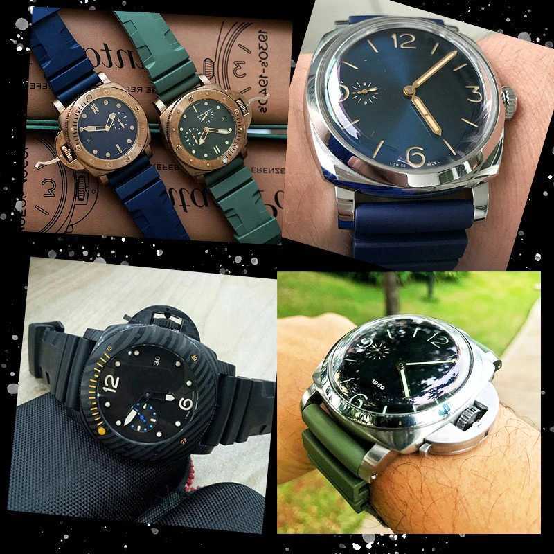 Watch Band for Panerai SUBMERSIBLE PAM 441 386 Silicone Rubber 24mm 26mm Watch Strap Men Silicone Gel Lightning Watch Bracelet W250630