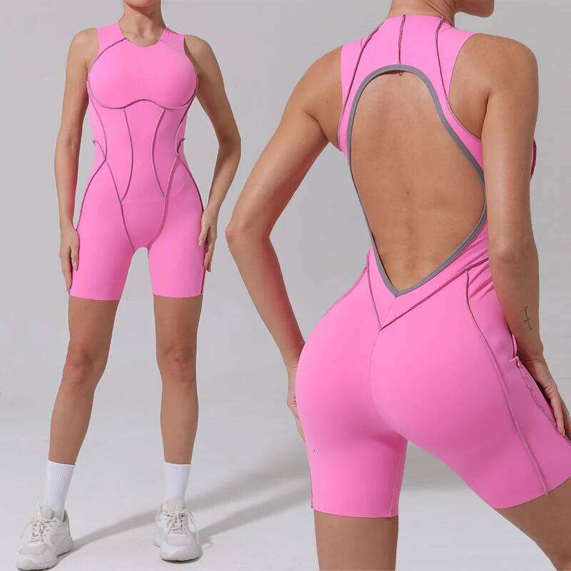 Hearuisavy 2025 New Style Workout Gym Yoga Clothes Sportswear Women Short Sports Jumpsuit Long Sleeves Fiess Overalls