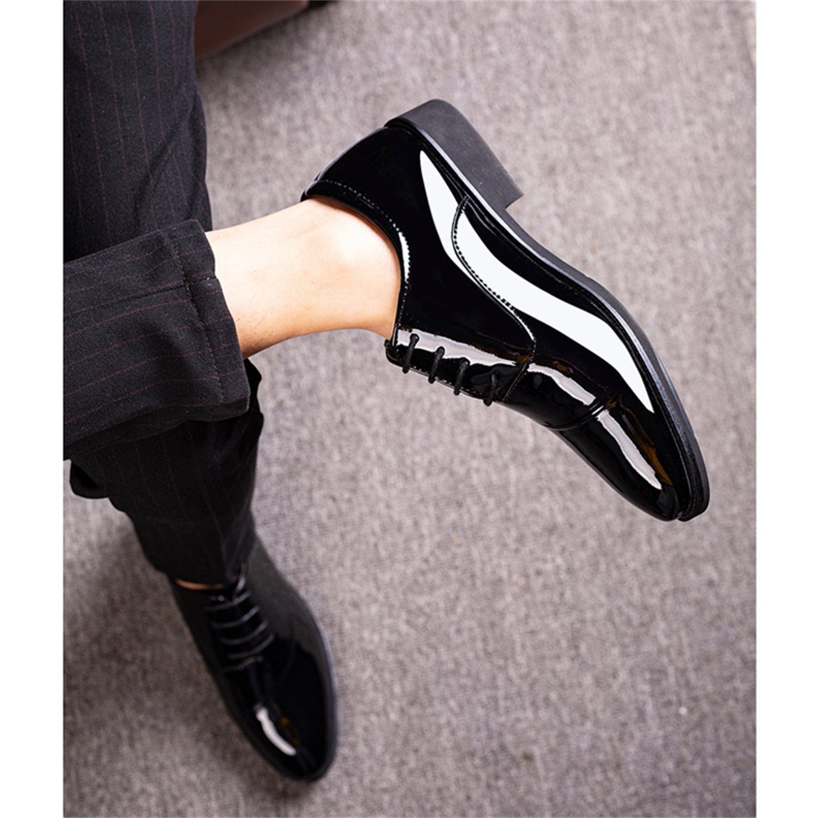 Men's Dress Shoes Classic Modern Formal Business Oxford Shoe X Stripe Comfortable Tuxedo Casual Lace-up Formal Business Oxford Wedding Shoes Fath