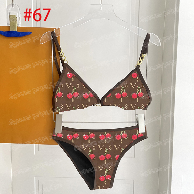 Women Sexy Bikini Swimwear Designer Contrast Color One Piece Swimsuits Summer Pool Party Holidays Printed Bathing Suits