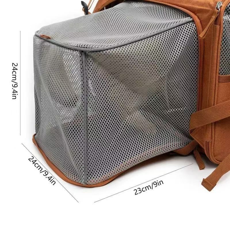 Pet backpack, cat bag, summer outdoor expandable portable backpack, large capacity breathable bag