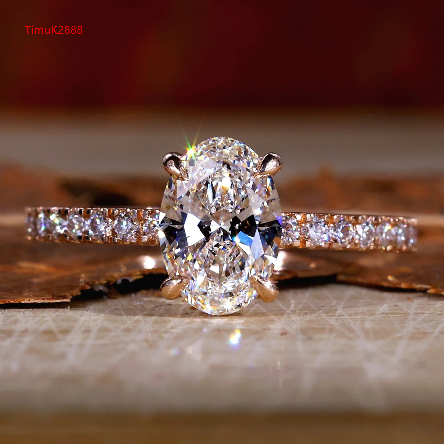 IGI GIA Certified HPHT CVD Lab Grown Oval Cut Diamond 3 Carats 18K 14K Real Gold Jewelry Engagement Wedding Ring for Women Man