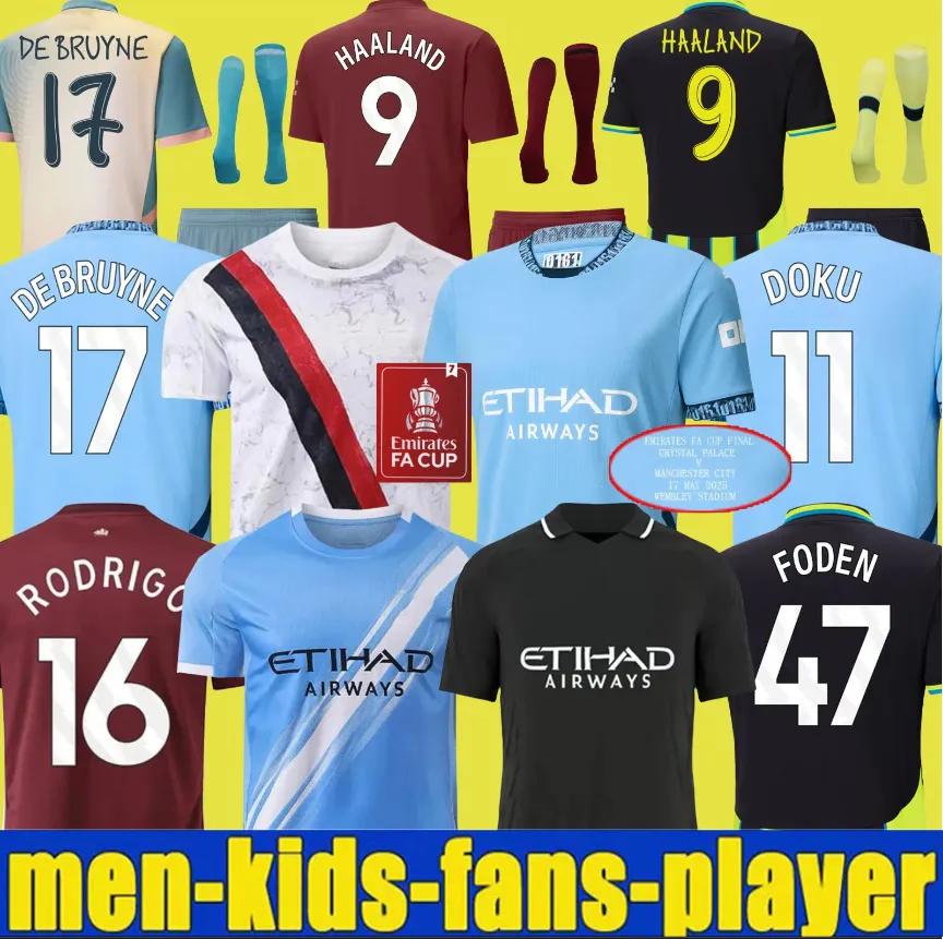 new 25 26 9 Haaland SOCCER JERSEYS 2026 Kovacic 10 GREALISH 17 DE BRUYNE 47 FODEN EDERSON M 2024 2025 football shirts men kids kit Goalkeeper Man City home away