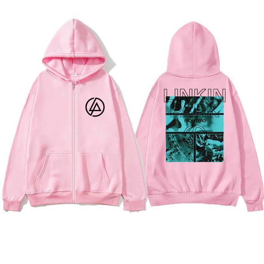New in Linkin Park From Zero World Tour 2025 Zipper Hoodies Men women vintage hip hop streetwear Unisex Fleece pullover Coat W250630