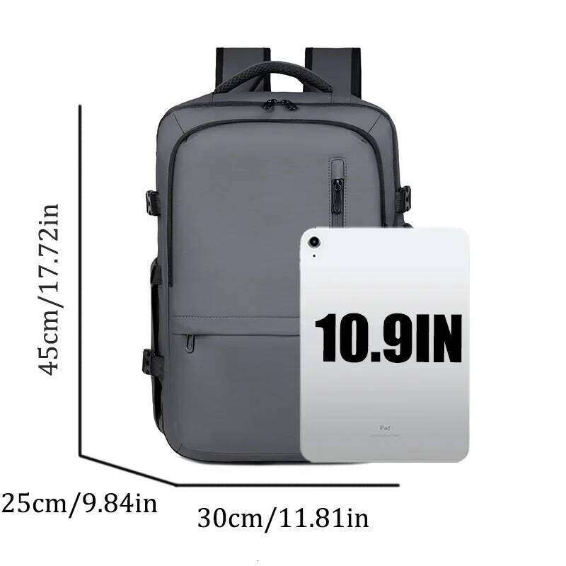 Smart Expandable Travel Backpack - USB Port,Wet/Dry Zones & Shoe Compartment,Lightweight Oxford for Work/Travel