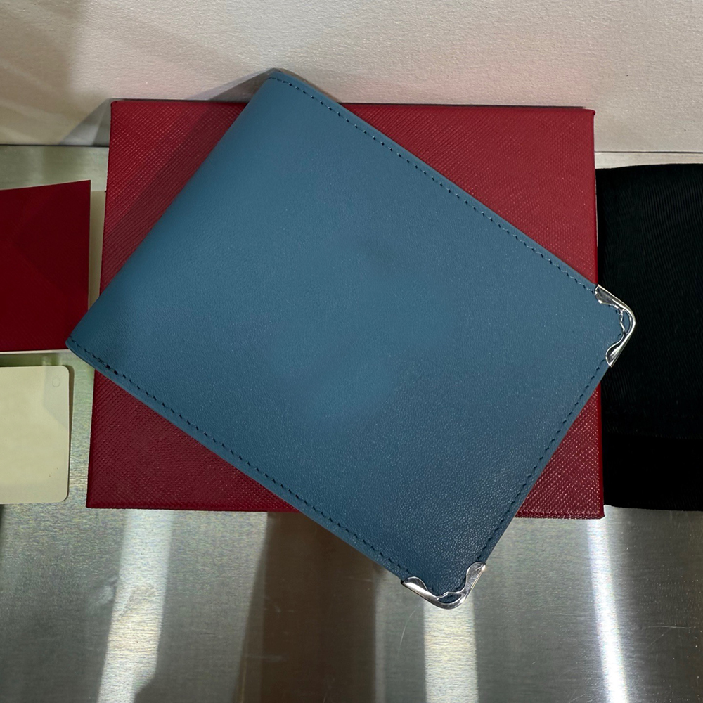 Credit Card Holder Men's Wallet Genuine Leather Top Quality Money Pocket Coin Purse Luxury Designer 6-Card Slot Business Card ID Case Women's Wallet with Box