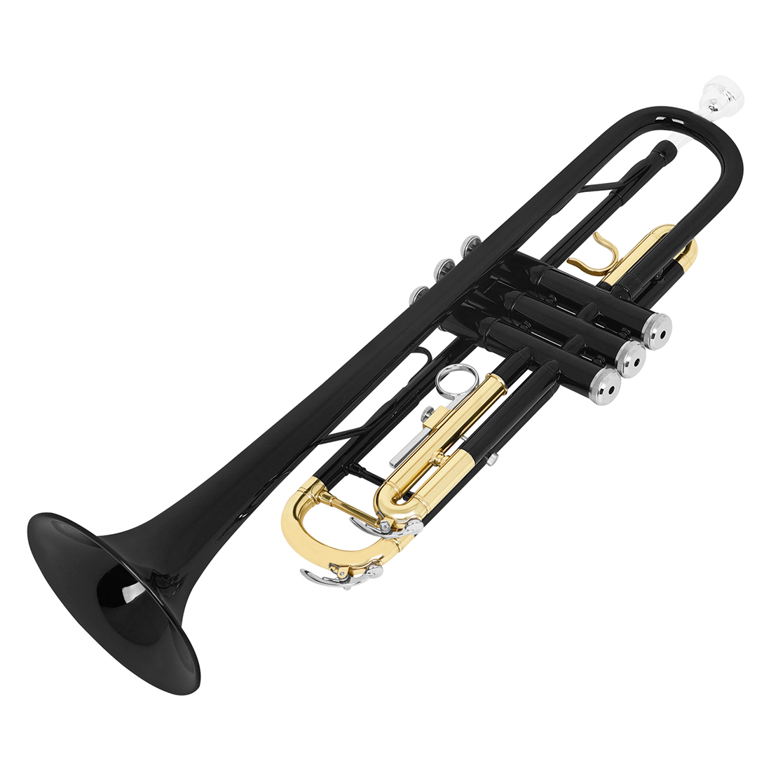 MBAT Factory Multiple Color Standards Beginner Double Pole Support Bb Brass Student Trumpet Set With Case Stand