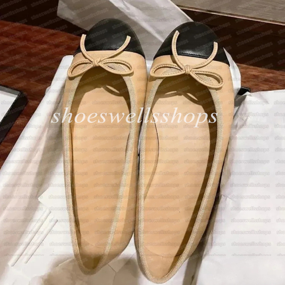 designer shoes Paris Brand designer Black Ballet Flats Shoes Women Quilted Genuine Leather Slip on Ballerina Luxury Round Toe Ladies Dress Shoes HJ2G Slingbacks 888