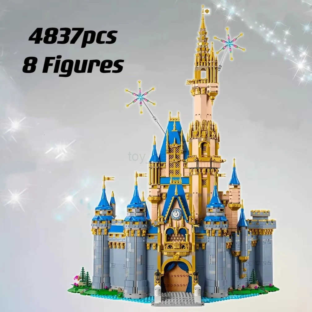 DISNEY Castle building series building block model 43222 fairy tale castle creative set assembly toy girl birthday and Christmas gifts W20250630