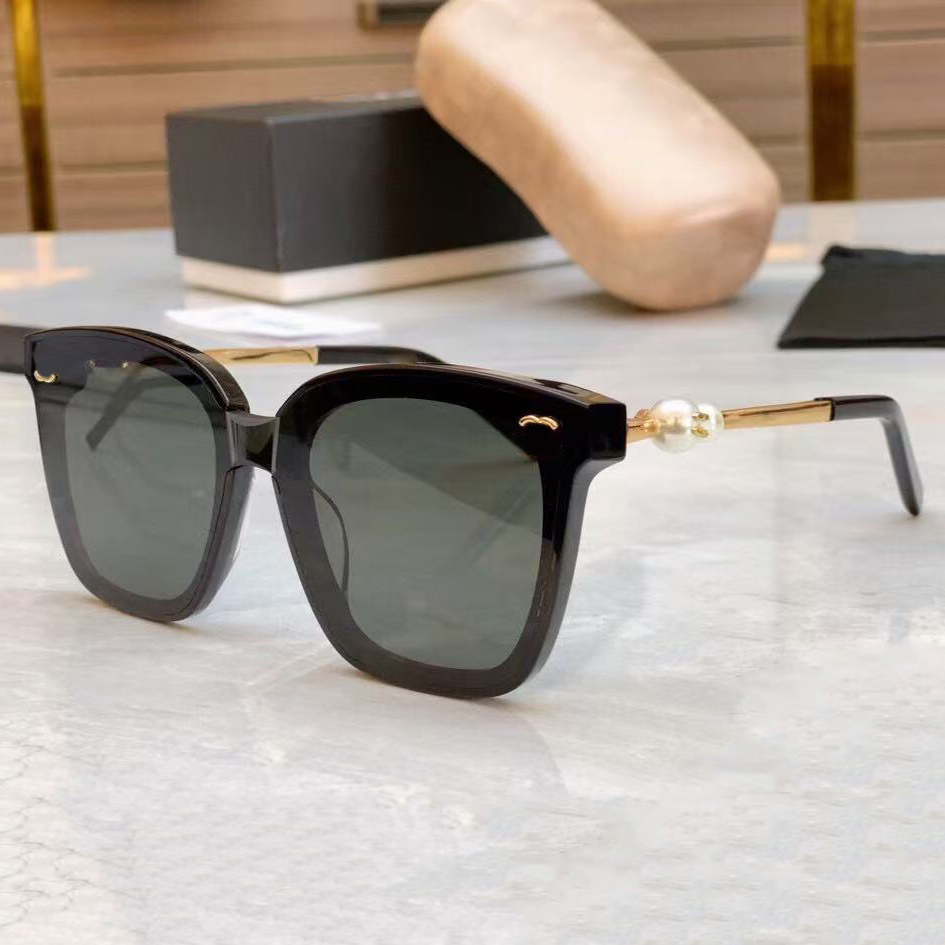 Luxury designer sunglasses for women Pearl Mirror Legs sunglasses men cat eye Fashion Driving Beach shading UV400 protection polarized glasses Exquisite gift box