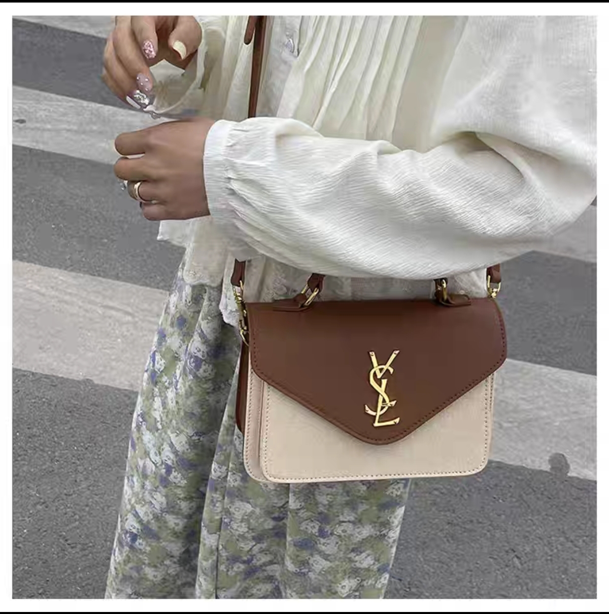 Designer Bag Luxury Bag Shoulder Bag Purse Crossbody Color Clash Commuter Women's Handbag High Quality Leather Flap Bag Black Large Capacity Shop