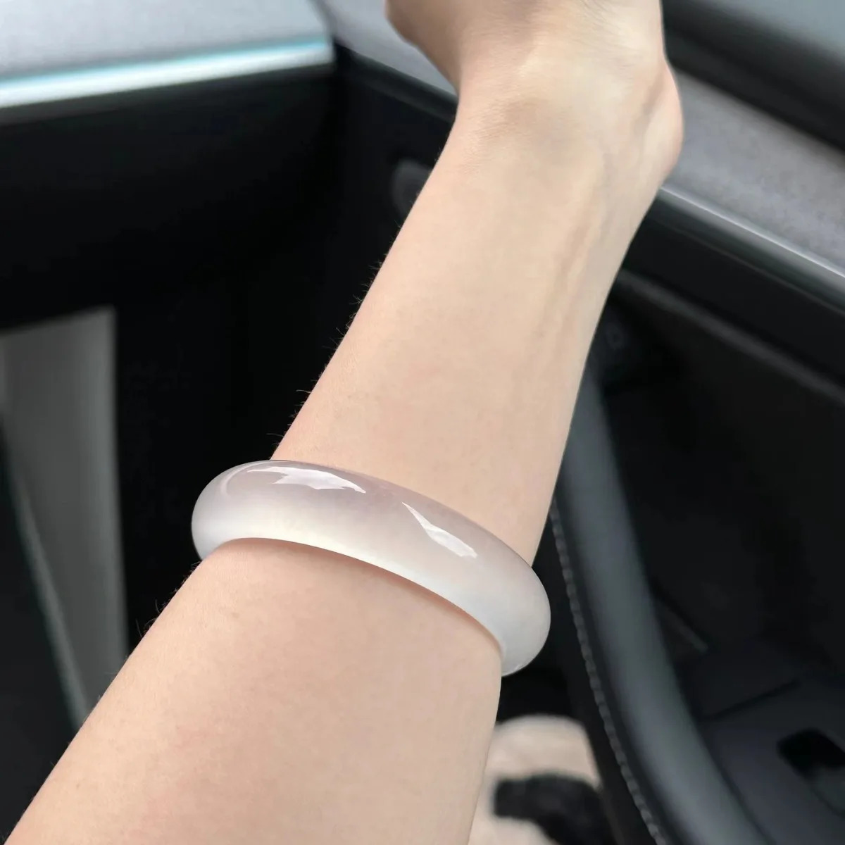 Natural Burma Jade Bangle High Ice Grade A Myanmar Jadeite White Jade Bangles Bracelet Women Healing Gemstone Fine Jewelry Gifts 250626