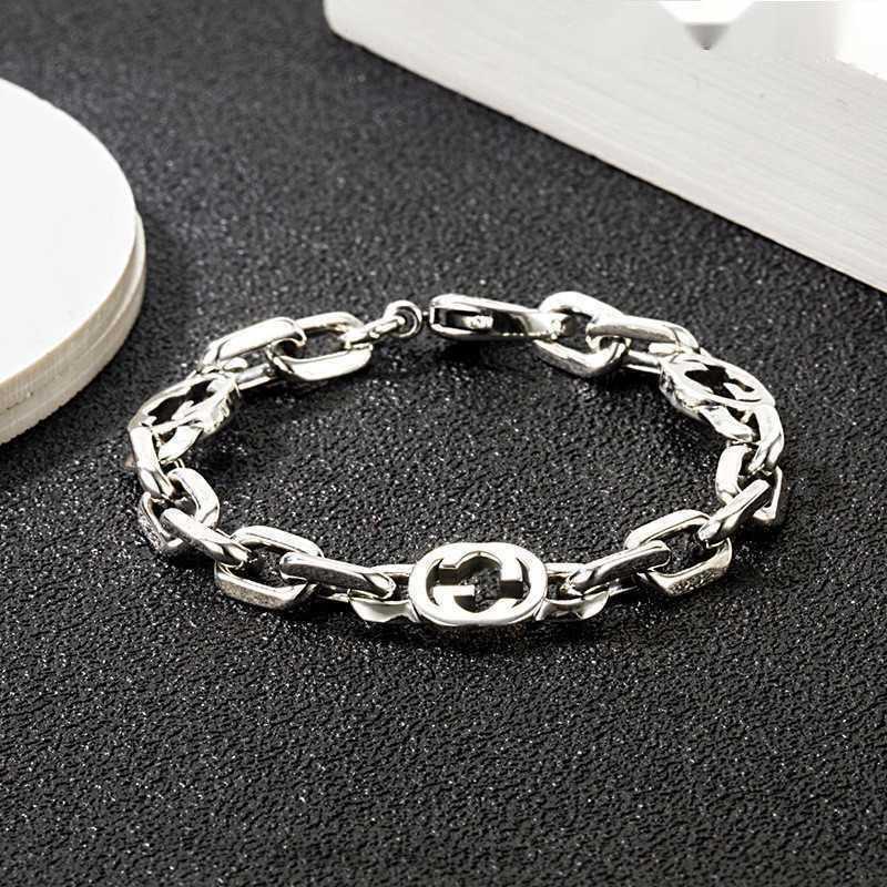 Designer European popular 925 sterling silver fashion men and women couple bracelet no box