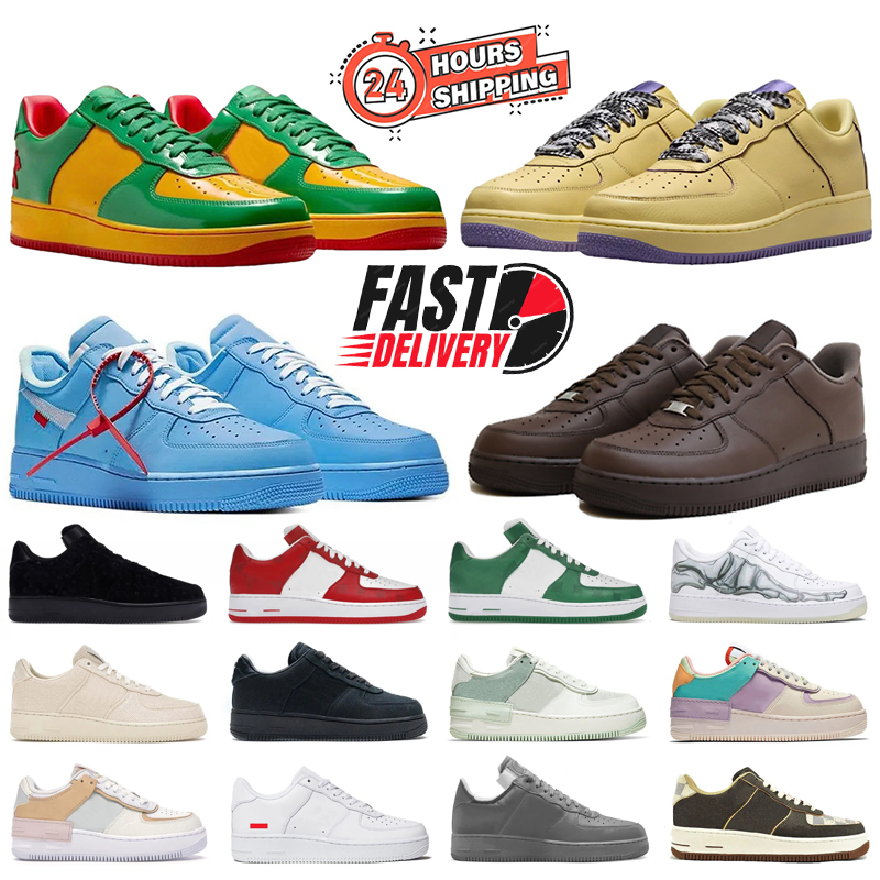 designer shoes Running Shoes one 1 flat sneakers vintage triple white black co style flax wheat Cactus Jacks Orange Skeleton mens trainers sports chaussure 36-45