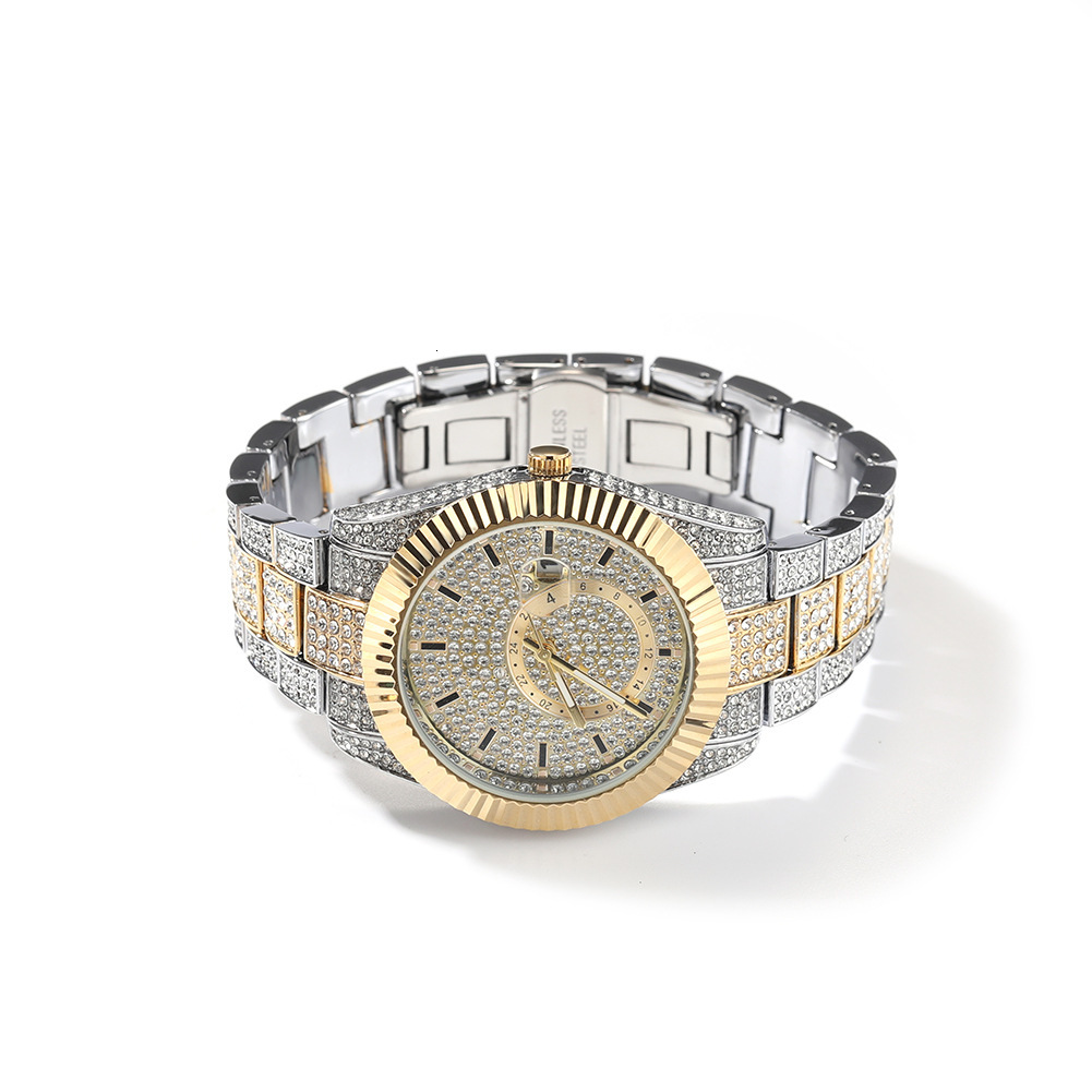 Luxury Jewelry VVS Moissanite High Quality New Round Big Dial Designer Mechanical Watch Luxury Minimalist Fashion Diamond Men Pass the diamond tester