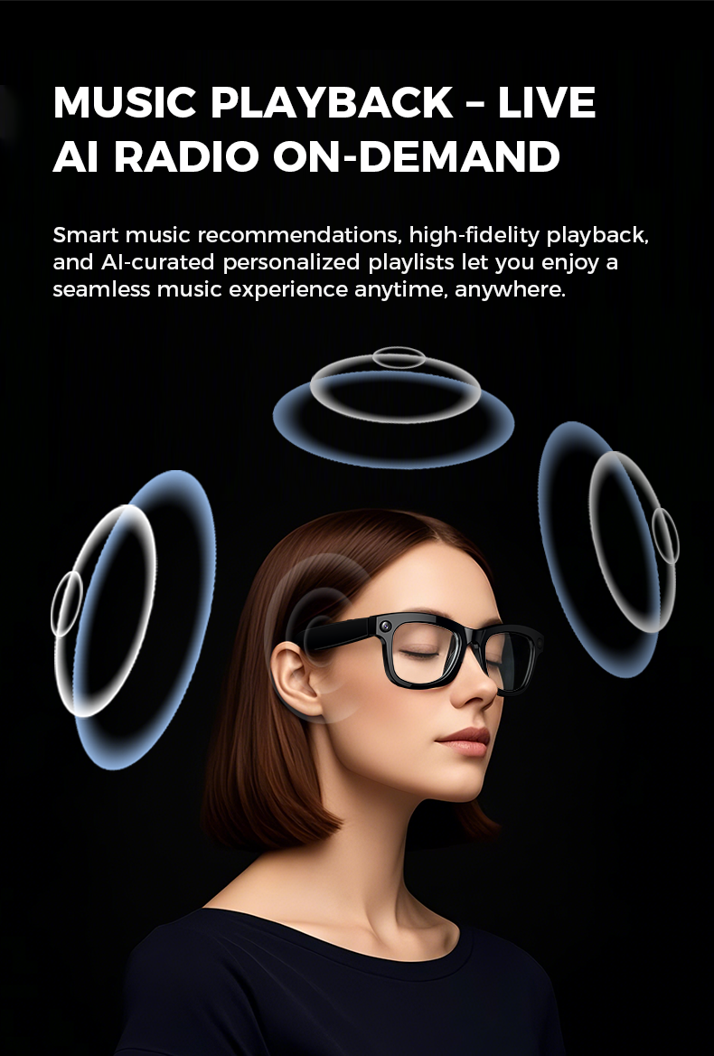 AI Smart Glasses with Camera 800W AI Real-Time Translation, Bluetooth Audio , Camera, Hands-Free Video Recorder for Travel, Sports, Outdoor Use (M01 P