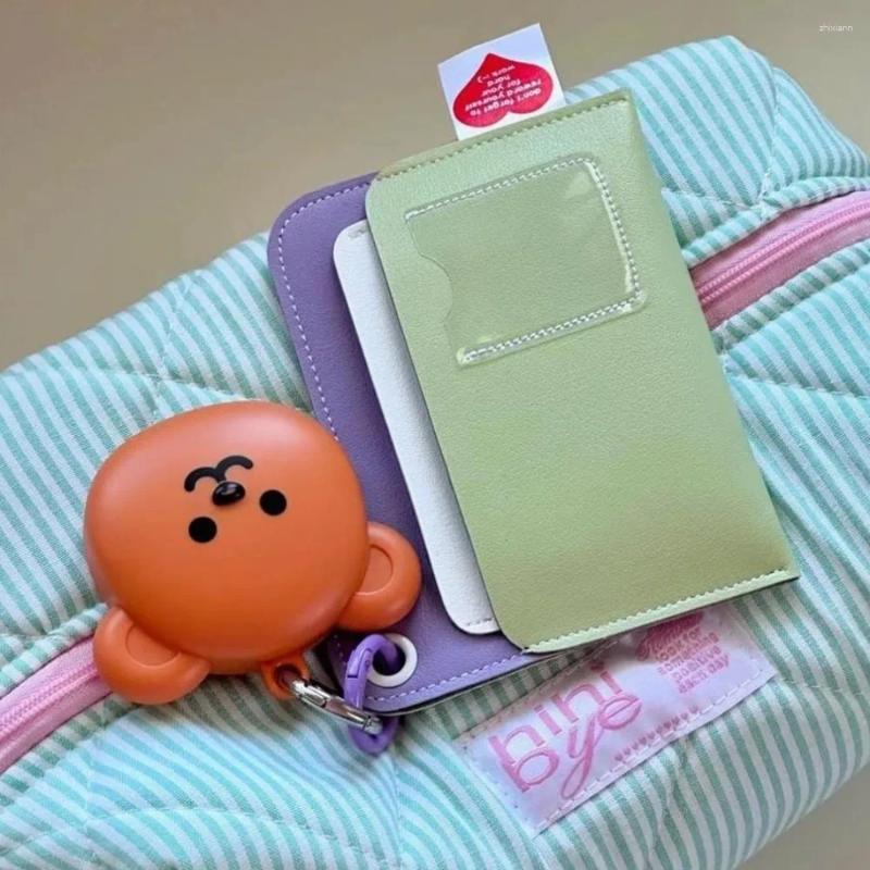 Card Holders Fashion PU Leather Holder Lightweight Ultra-thin Passport Protector Candy Color Multi-card Bag Women Men