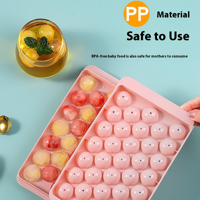 Creative DIY ice cube molds food-grade spherical ice cube with lid home ice cubes net red ice box