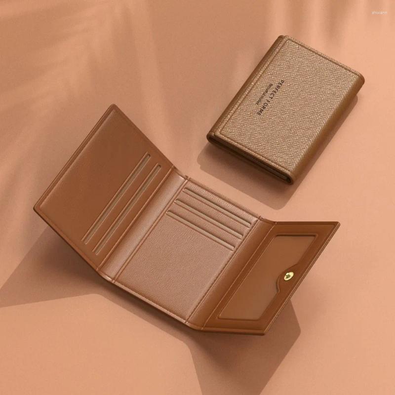 Card Holders Fashion Leather Men Wallets Multifunctional Large Capacity Holder Multi-card Solid Color Male Purse Women