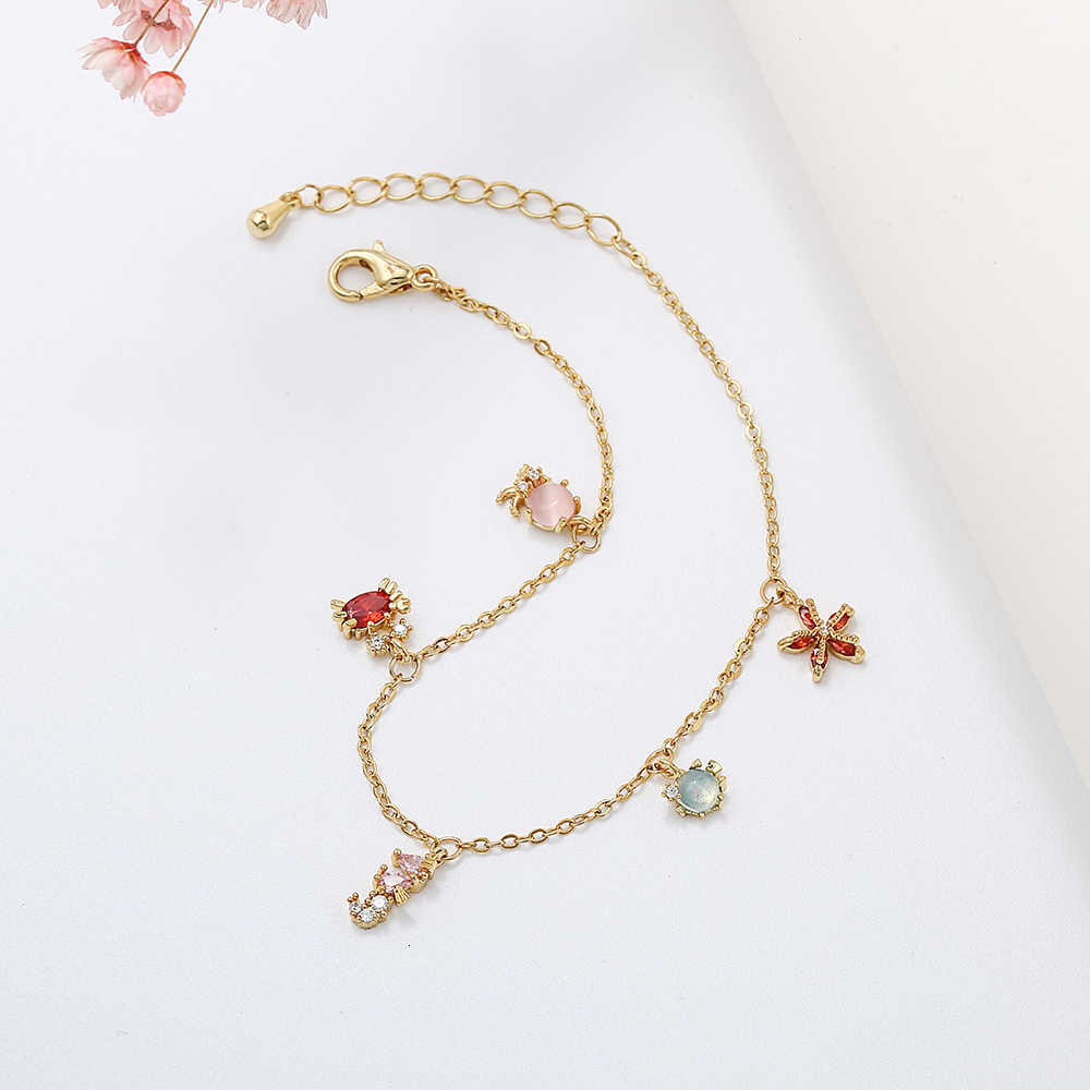 New Fashion Trend Bracelet Beach Style Ocean Small Animal Jewelry 18K Gold Ins New Womens Jewelry