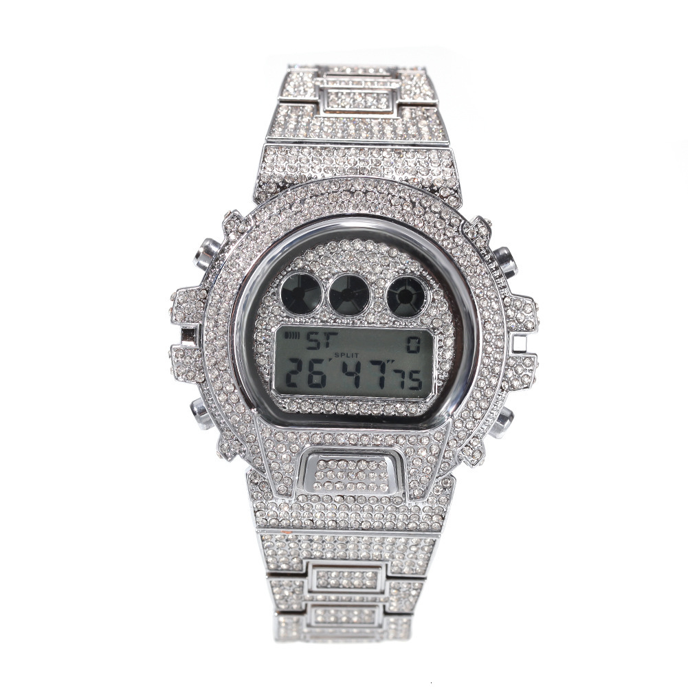 Luxury Jewelry VVS Moissanite High Quality Hip Hop Roman Numerals Mechanical Watch Fashion All Over Diamonds Square Dial Men Designer Pass the diamond