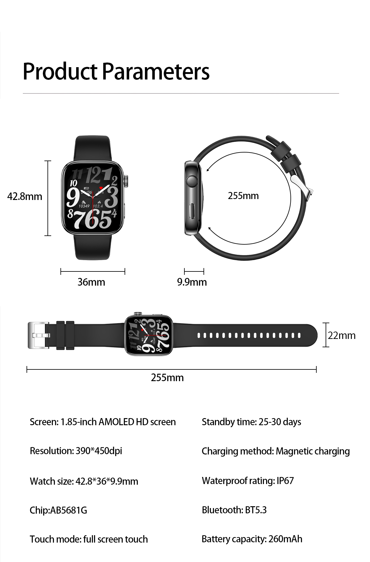 SmartWatch 10 Series 10,Bluetooth Calling & Health Monitoring | 100+ Sports Modes | Long Battery Life | Waterproof