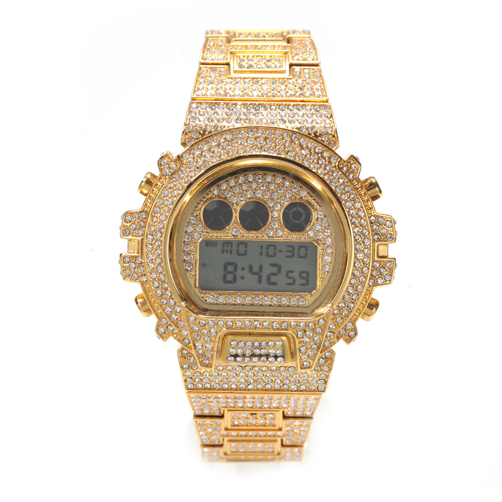 Luxury Jewelry VVS Moissanite High Quality Hip Hop Roman Numerals Mechanical Watch Fashion All Over Diamonds Square Dial Men Designer Pass the diamond