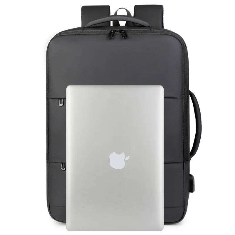 15.6-inch men's and women's laptop backpacks, black USB charger, lage strap, lightweight waterproof travel backpack