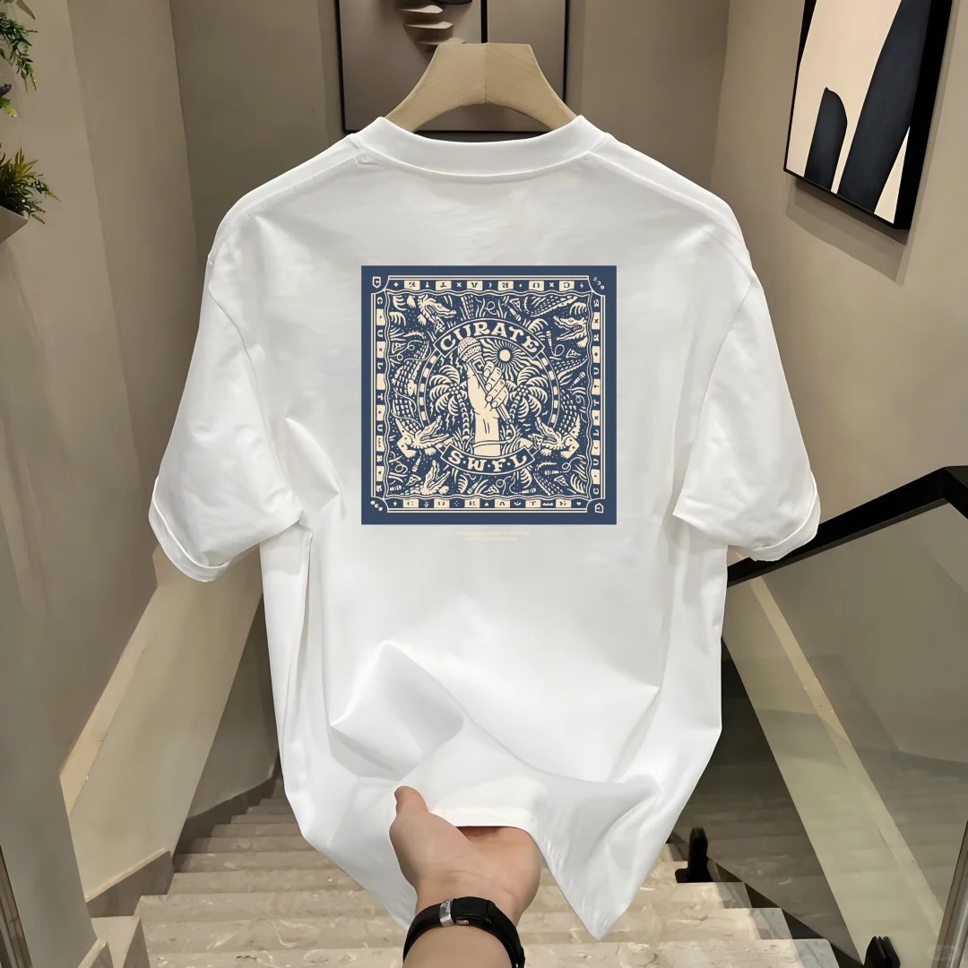Designer Shirts Unisex 300gsm Heavyweight Cotton T-Shirt Summer Oversized Short Sleeve Tee Casual Streetwear Shirt