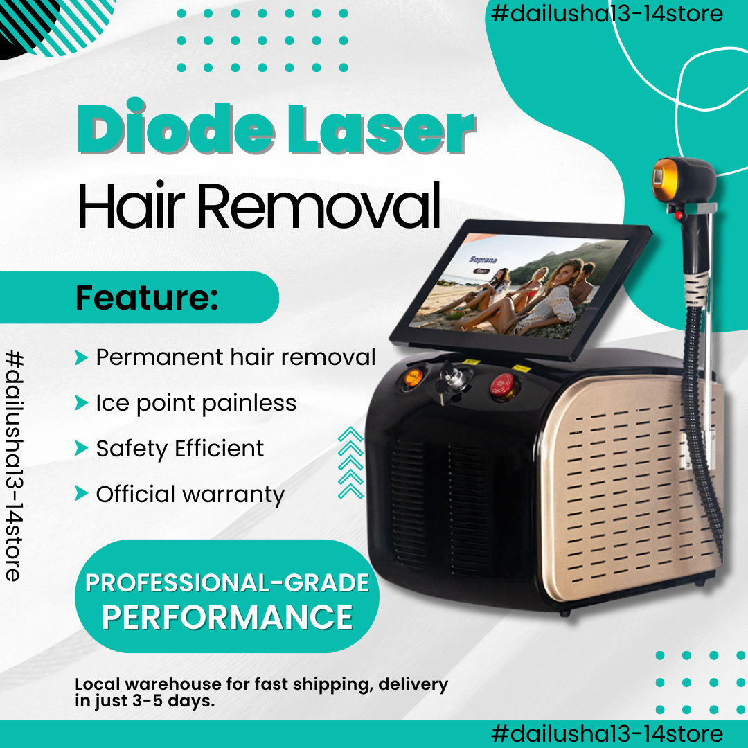 Portable Diode Ice Titanium Laser Hair Removal Machine Professional Permanent Alexandrite Device 755 808 1064NM