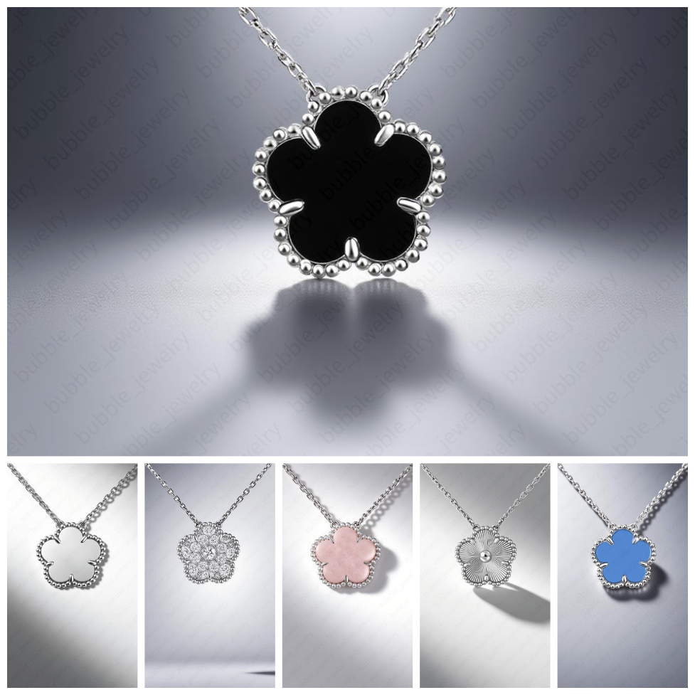 necklaces Pendant Necklaces silver jewelry clover necklace 2025 stylish 18k necklace mother of pearl woman chain silver necklace woman designer luxary jewelry